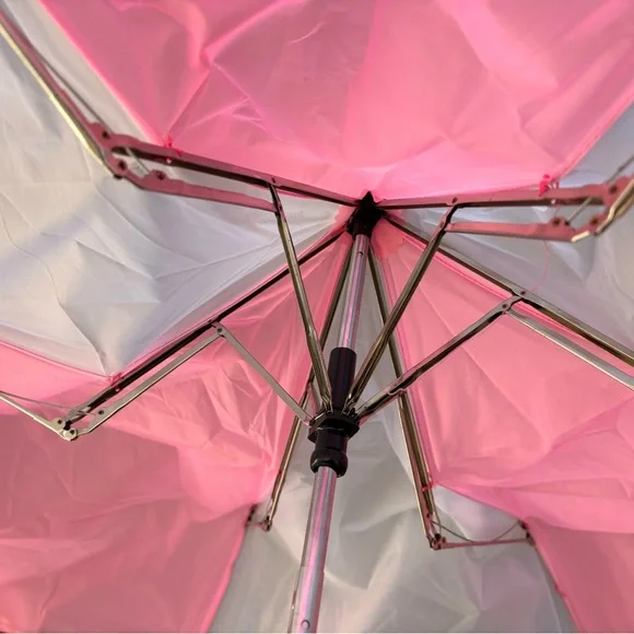 Baby Phat Pink and White Umbrella Travel Umbrella - Picture 7 of 8
